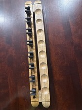 VINTAGE WOODEN POOL CUE RACK FOR 8 STICKS/CUE'S BILLARDS