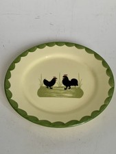 Zeller Keramik  Hahn & Henne Teller 17,5 cm Brotteller Dessertteller handbemalt