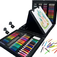 208 PCS Art Supplies, Drawing Art Kit Adults Art Set with Double Sided Trifold E