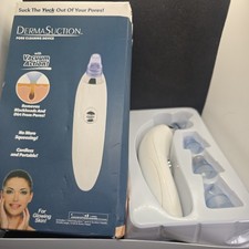 DermaSuction Pore Cleaning Device with Vacuum Action Oval Head Silicone Head