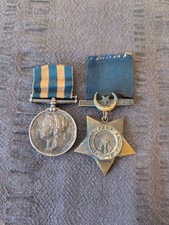 1882 Egypt Medal & Khedive's Star Pair Walter Woodland HMS Minotaur Boy Class 1