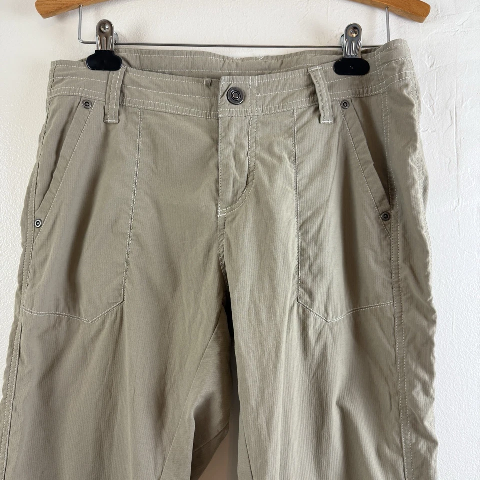 Kuhl Womens Tan Full Length Outdoor Hiking Camping Pants Gorpcore Size 8 R Foto 2 de 4