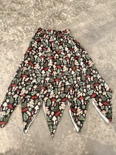 Whimsical Fairycore Maxi Skirt Mushroom Forest Handkerchief Hem Boho S