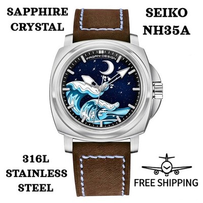  Pagani Design Star Waves 100M 43mm PD-YS014 Watch, Seiko NH35A, Sapphire, 316L