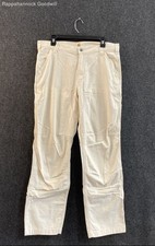 Carhartt Men's Double Knee Work Pants Off White Canvas Sz 36x32