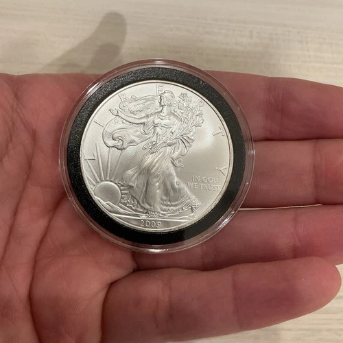 2009 1 Oz Silver American Eagle (Brilliant Uncirculated) ASE in capsule