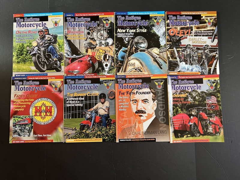 Lot Of 8 Antique Motorcycle Magazines: September 2015 – December 2016