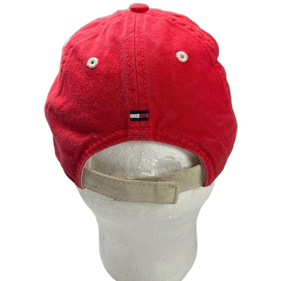 Tommy Hilfiger Baseball Cap Kids 4-7 Red Beige Navy Embroidered Logo Classic - Image 3 of 4