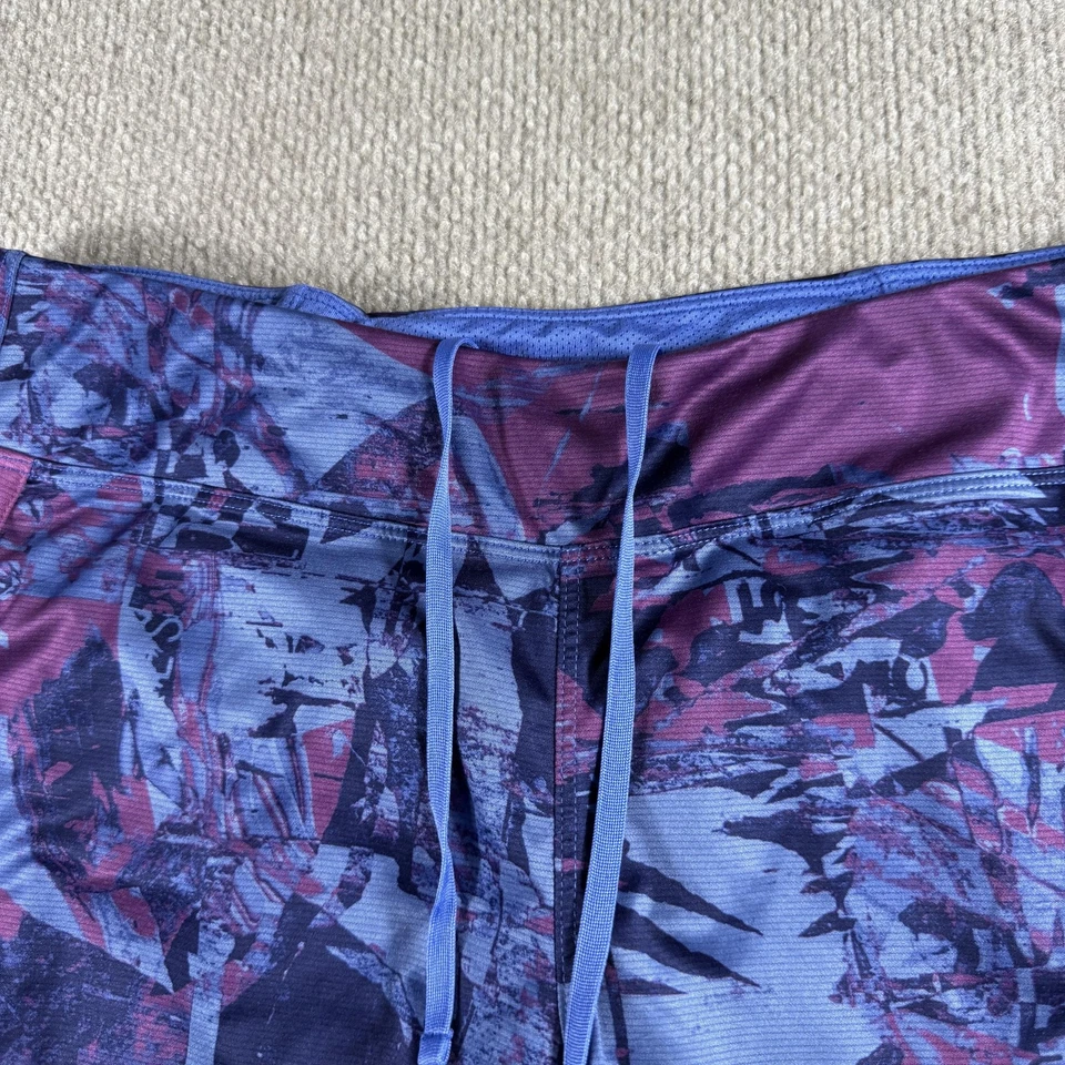 Pantalones Cortos North Face Para Mujer Medianos Púrpura Azul FlashDry Atléticos Correr Cordón Foto 3 de 4