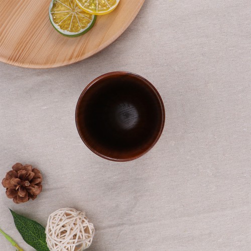 1Pc Vintage Handmade Wooden Tea Drinking Cup Milk Beer Coffee Wood Cup 8 x 12cm - Picture 5 of 11
