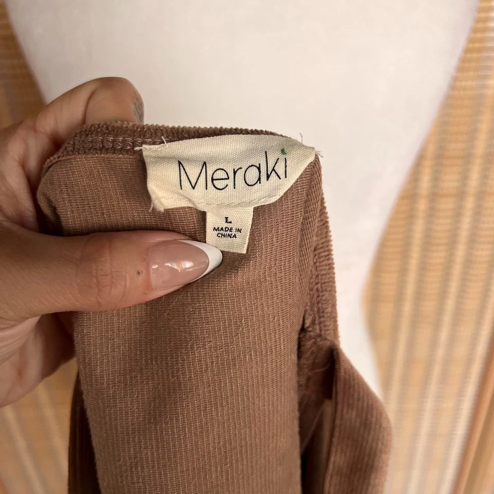 Top bustier de pana marrón Meraki con cierre frontal ojo gancho Foto 4 de 4