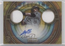 2022 Bowman Inception Dual Relics Gold Foil 48/50 Oscar Colas #IADR-OC Auto x2o