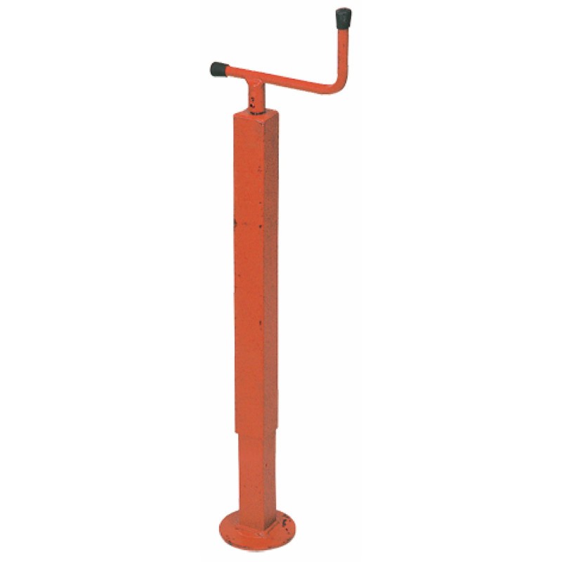 Béquille 70x70 mm pour stabiliser une remorque lourde de 1000 Kg avec pied long