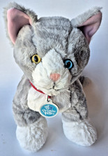 Build A Bear Promise Pets Cat Plush Striped Gray and White Green and Blue Eyes