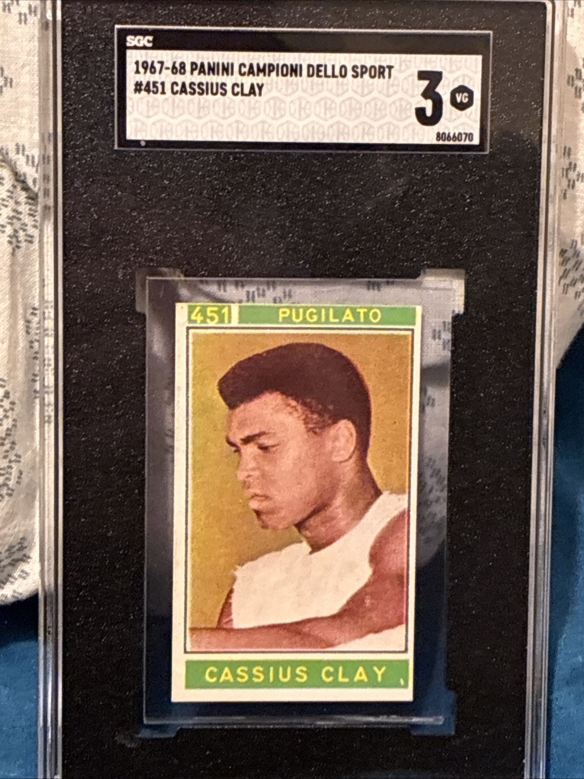 1967 Panini Cassius Clay Muhammad Ali Dello Sport SGC 3