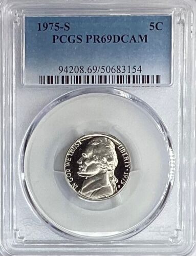 Jefferson Proof Nickel 1975-S **PCGS PR69DCAM**