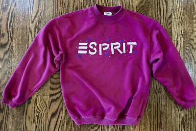 Vintage Esprit Teens Sweatshirt Crewneck Size 12 Magenta Juniors