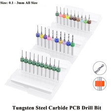 0.1 - 3mm PCB CNC Micro Drill Bits Set Solid Carbide Twist Bit Milling