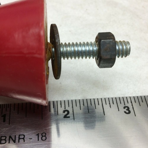 5 Vintage Red Hard Plastic Furniture Feet DIY Project Hardware - Picture 4 of 7