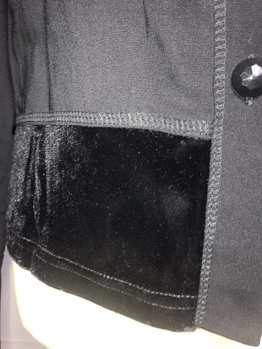 C.M Shapes Clasic Women Blouse Button-up With Velvet Long Sleeves Size L Stretch - Picture 4 of 6