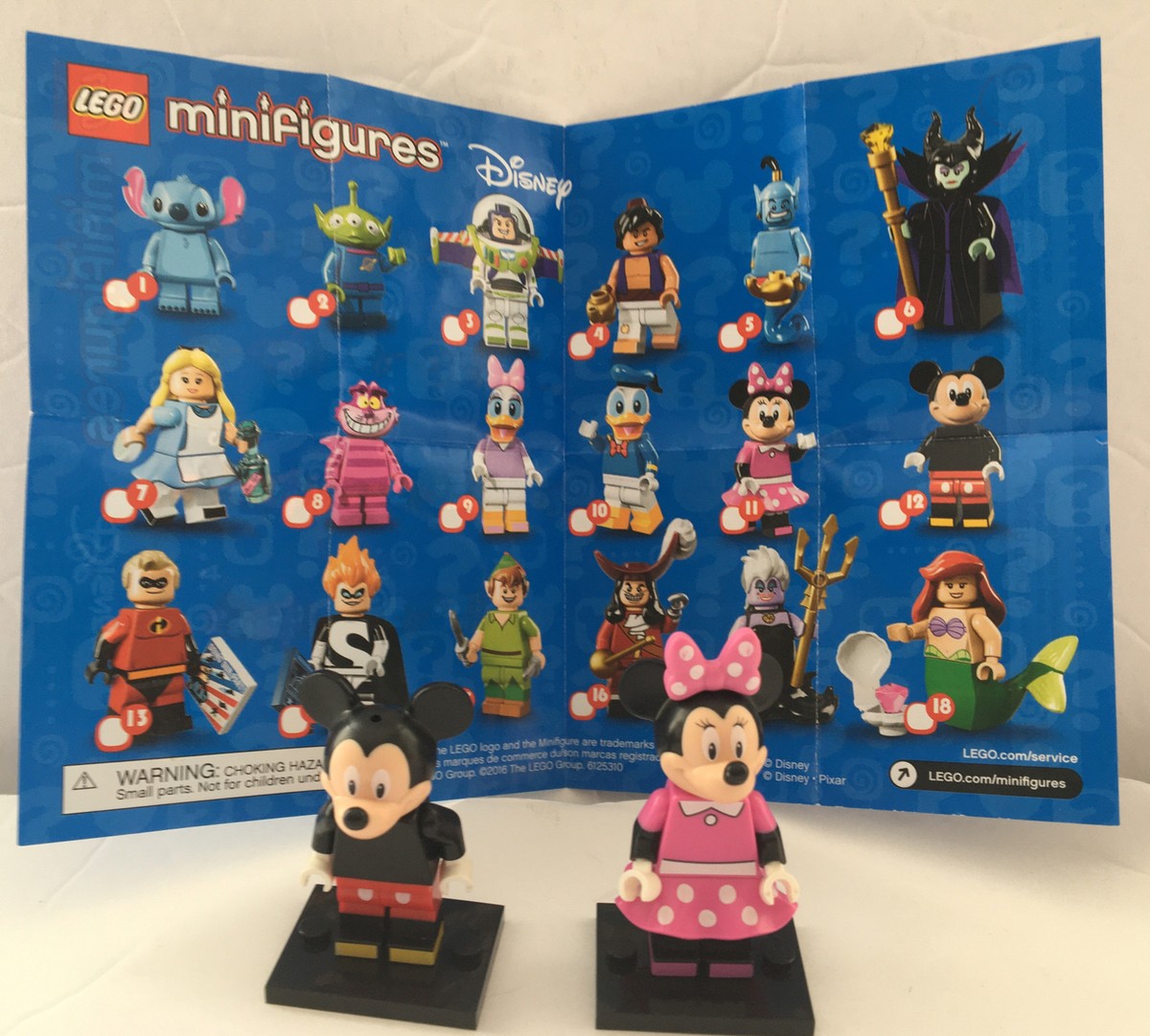 Lego Disney series mickey and minnie mouse minifigure disney #11 and #12  of 18