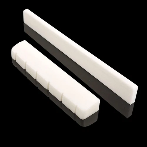Puente De Hueso Para Guitarra De 6 Cuerdas Y Cejilla De Hueso Real (Para Class - Picture 1 of 12