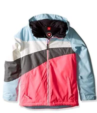 686 Girls Ray Insulated Snowboard Jacket (S) Ice Blue Colorblock L8W703-ICBL