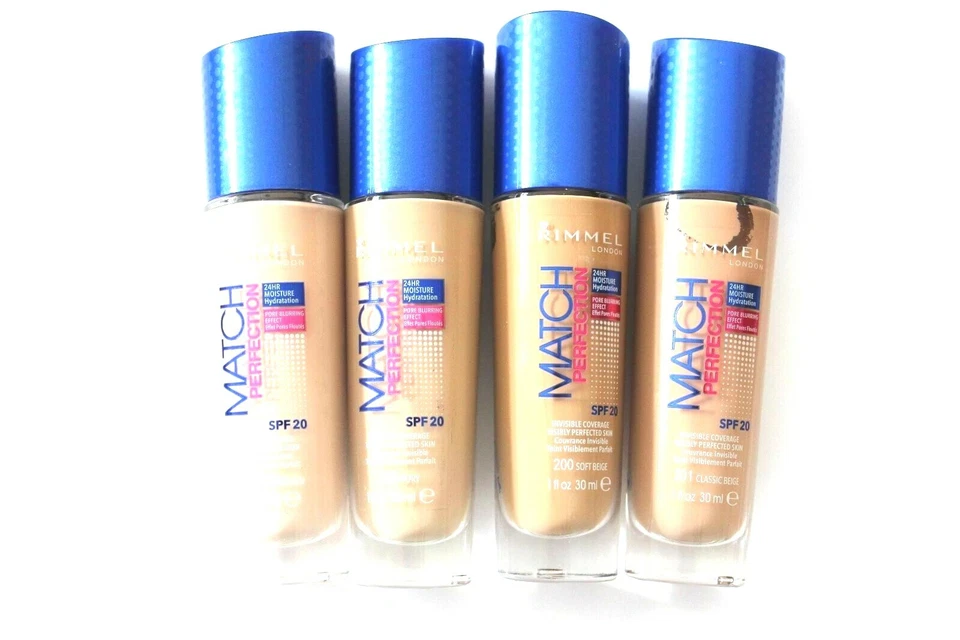 Rimmel London Match Perfection FOUNDATION SPF 20 30ml-Choose Shade (BLUE TOP)