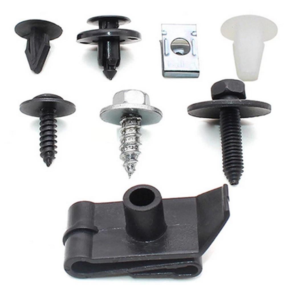 40Pcs Fitting Clips Kit Metal Screw Rivet Car Engine Cover Undertray Bumper Trim