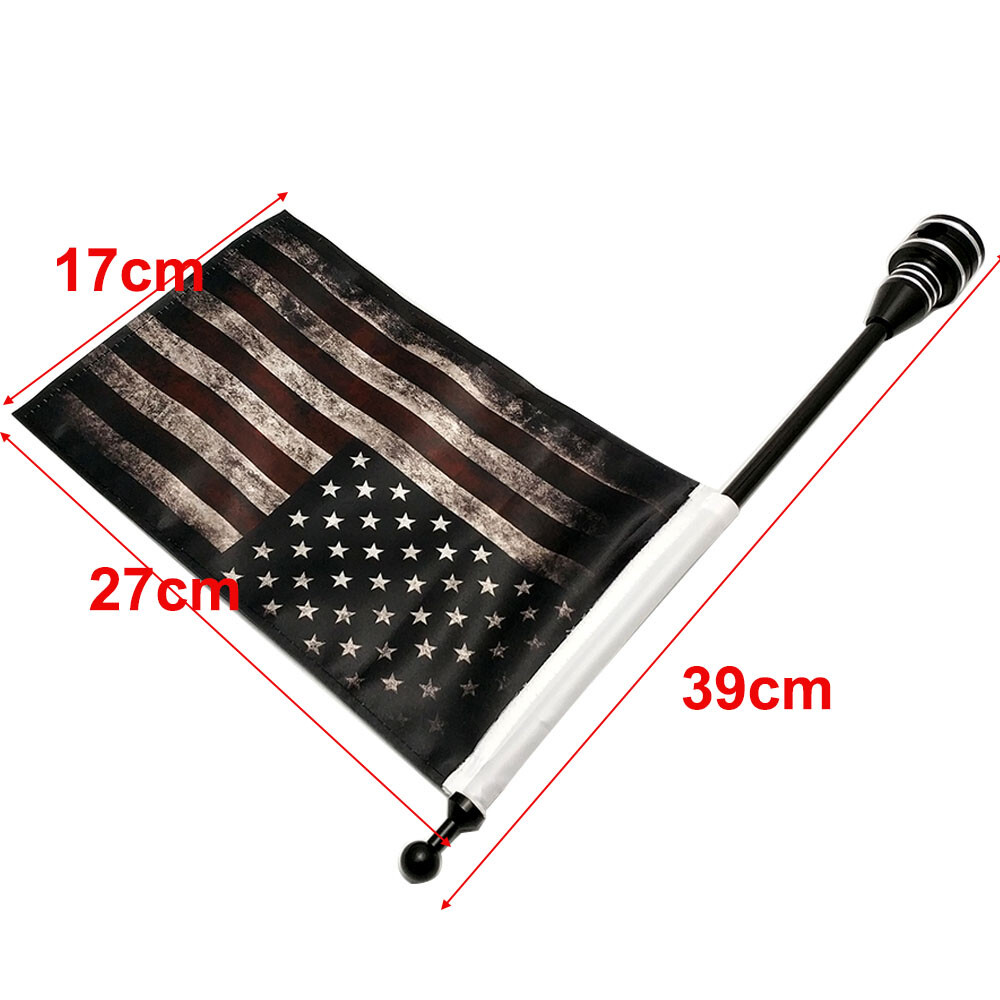 Espear Motorrad Flaggenhalterung - USA Flagge 15,2x22,9cm Für Harley Davidson & Andere
