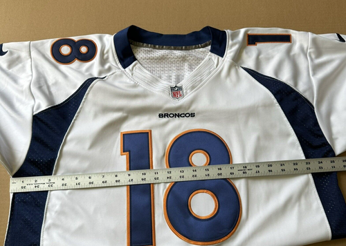 Maglia Peyton Manning #18 Denver Broncos 56 cucita bianca - Foto 3 di 11