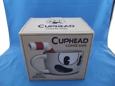 Just Funky Cuphead 20 oz. Coffee Mug White Ceramic W/STRAW Brand New NIB