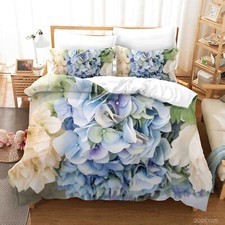 3D Floral Hydrangea Leaf Petal Quilt Cover Set Duvet Cover Bedding Pillowcases