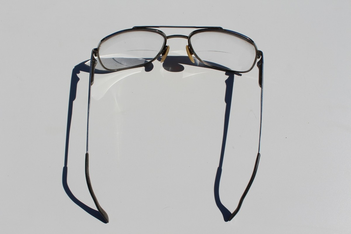 Vintage Charmant Eyeglasses Glasses Round Metal Rim 70s 80s Large 