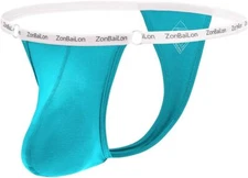 Zonbailon Men Thong Underwear Adjustable Waistband Bulge Pouch G-String Soft