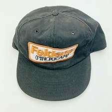 Vintage Feldene Piroxicam Patch Black Orange Trucker Hat Cap USA