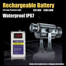 12V-48V Portable Rechargeable Battery Waterproof Custom LED Logo Gobo Projector