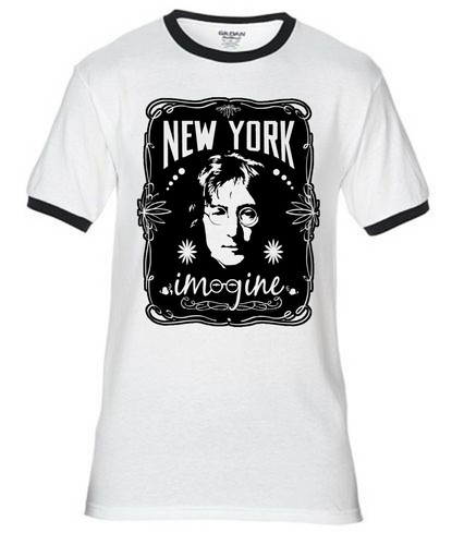 John Lennon T-Shirt Vintage Ringer Tee 