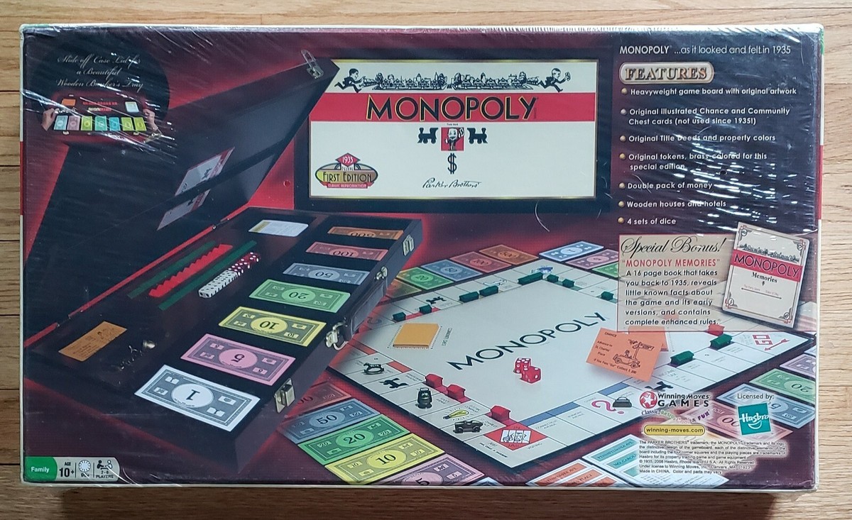 3243 モノポリー　monopoly 1935 ボードゲーム NEW Monopoly 1935 Deluxe 1st Ed Classic Reproduction w/WOOD