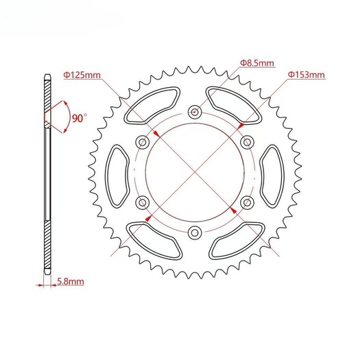 52T Sprockets For HONDA CRF250" - Picture 2 of 2