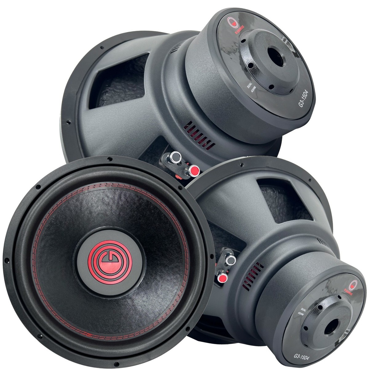 1x Gravity 15 Inch 2400 Watt Car Audio Subwoofer w/ 4 Ohm DVC