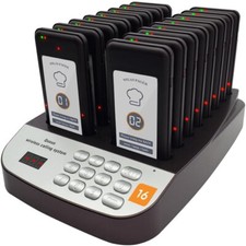 16 Lineup Waiting Pagers System for Restaurants Beep Buzzer Signal Calling