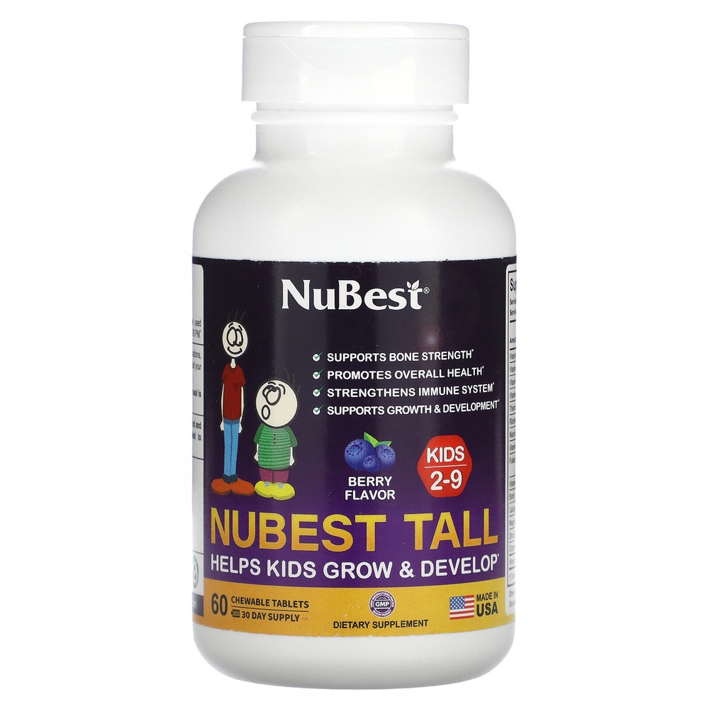 Tall, Kids 2-9, Berry, 60 Chewable Tablets