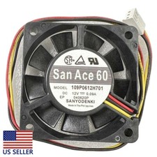 1PC NEW Sanyo 109P0612H701 12V 0.09A 6015 6CM 3pin Chassis Ball Fan