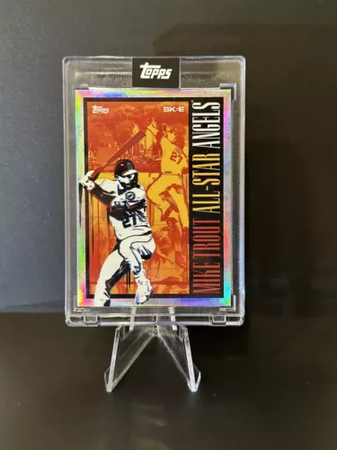 2022 Topps MLB All Star Game Project 70 Mike Trout DJ Skee Rainbow Foil #496/499