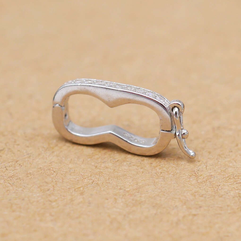 Pearl Necklace Shortener clasp SAFETY Catch Connector 925 sterling