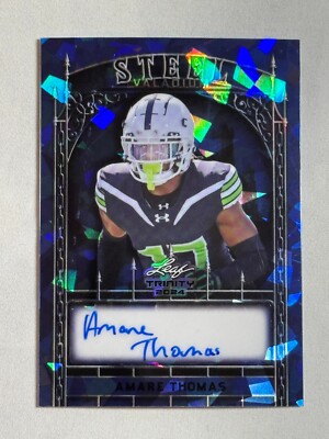 2024 Leaf Trinity Steel Valadium Blue Amare Thomas Auto /7 #S-AT1 UAB