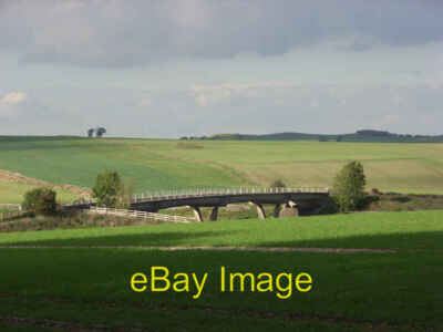 Photo 6x4 Motorway bridge Peaks Down Baydon Just below the skyline a tum c2006
