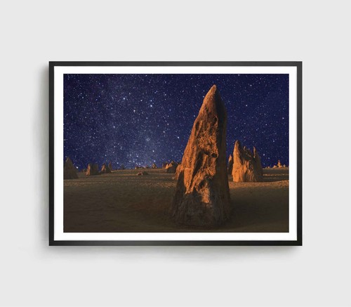 Pinnacle Desert Print, Wall Art, Limestone Rocks Framed Desert Wall Art, Nature - Picture 3 of 5