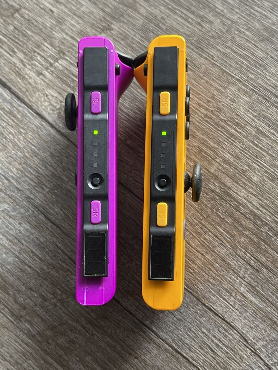 Nintendo Switch Joy Cons Purple Orange Controllers Original Nintendo Switch Joy Cons Purple Orange Controllers Original
